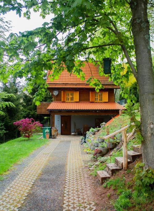 Ferienhaus Sonnenblick Entspannung Mit Sauna Kamin Und Balkon ซอนเนอแบร์ก ภายนอก รูปภาพ